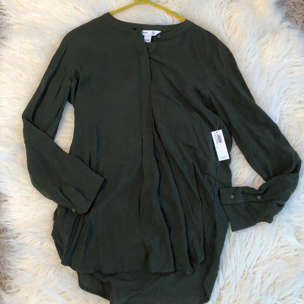 Army green button down shirt!